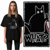 COOLMIND Cat Graphic T-Shirt | Women's Relaxed Black Tee