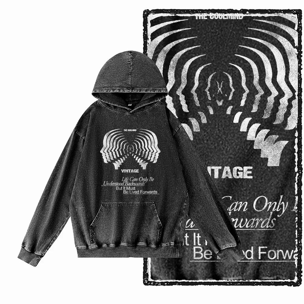 After Dark Acid-Washed Black Graphic Hoodie