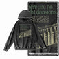 G09 Creative Graphic Acid-Washed Black Hoodie
