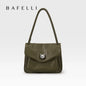 BAFELLI Chained Genuine Leather Satchel Bag