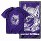 G49 Purple Big Size Cool 100% Cotton  Men's Cat Printed Graphic T-shirt |  Streetwear O-neck men's Tee Tshirt