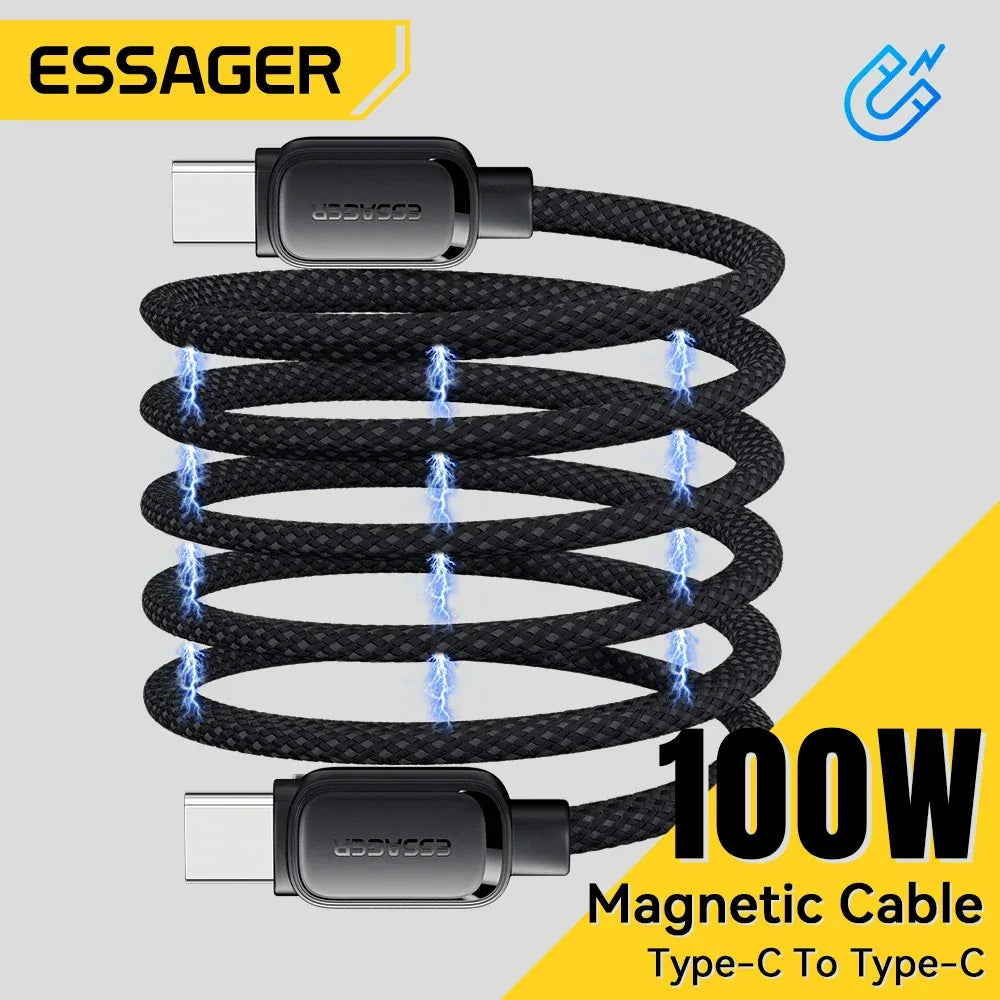 Essager PD 100W Magnetic Suction Type C Cable - ShopHub