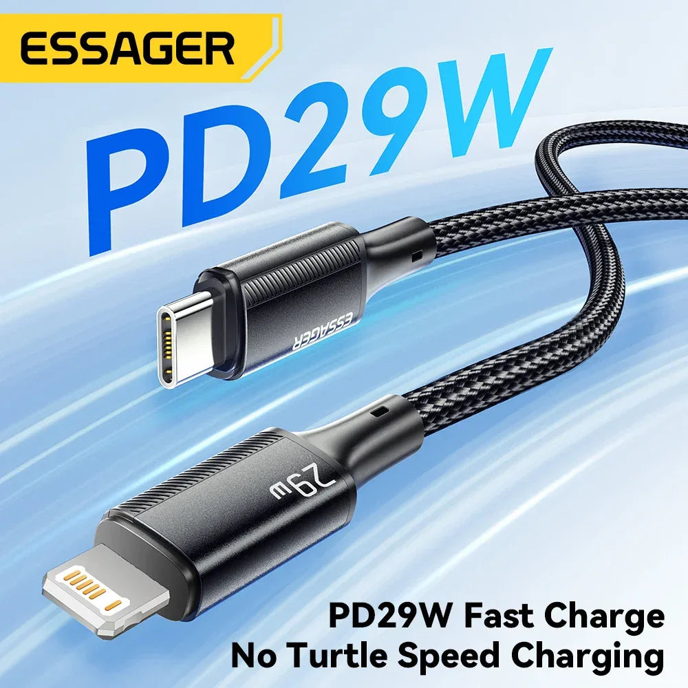 Essager USB C Cable for iPhone 14 13 12 11 Pro Max Xs 8 Plus iPad Macbook - ShopHub