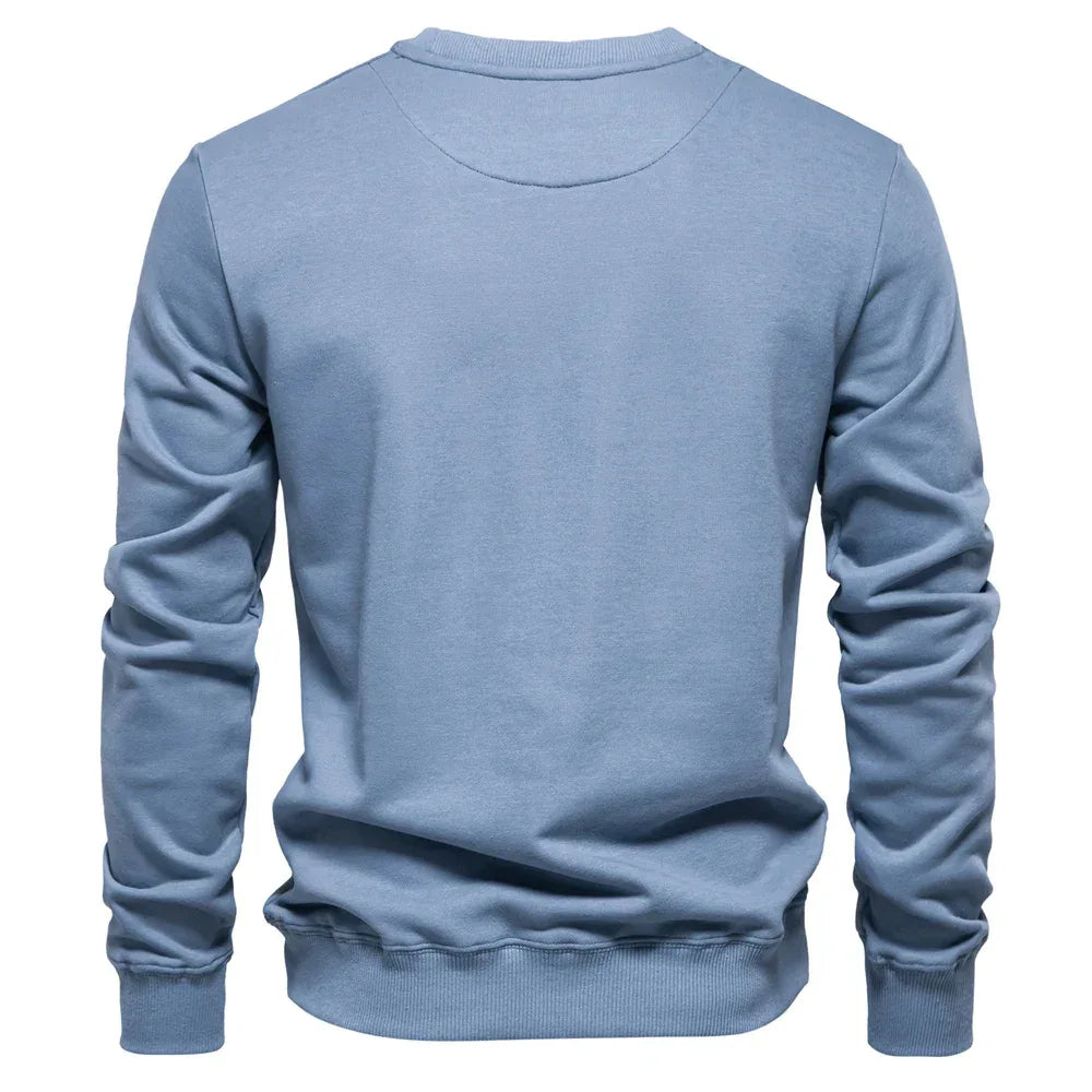 AIOPESON Cotton-Blend Men's Crew Neck Sweatshirts - ShopHub