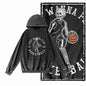 Courtside Basketball Graphic Acid-Washed Black Hoodie