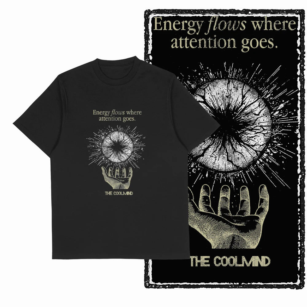 COOLMIND Cosmic Focus Graphic Cotton T-Shirt | Streetwear