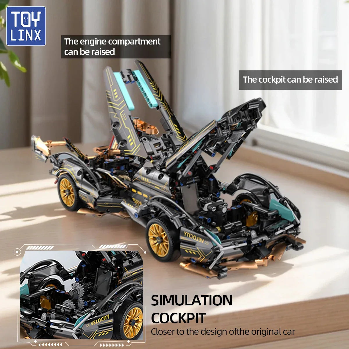 TOYLINX 1:14 Supercar Building Block Toy - ShopHub