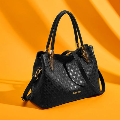 FOXER Lady's Handbag Genuine Leather 2026 Elegant Female Shoulder Bag Luxury Design Crossbody Bag Diamond Embossing Commute Work