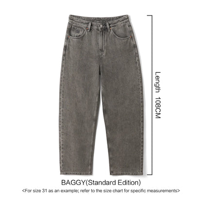 SIMWOOD High Standard 2026 Spring Summer New Baggy Style 12oz  Natural Hemp Cotton Blend  Fabric Jeans Men Vintage Denim Pants