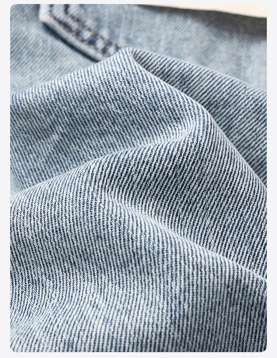 SIMWOOD 2026 Spring Summer New Loose Relax Logging Jeans Men 11oz Fabric Cargo Denim Trousers