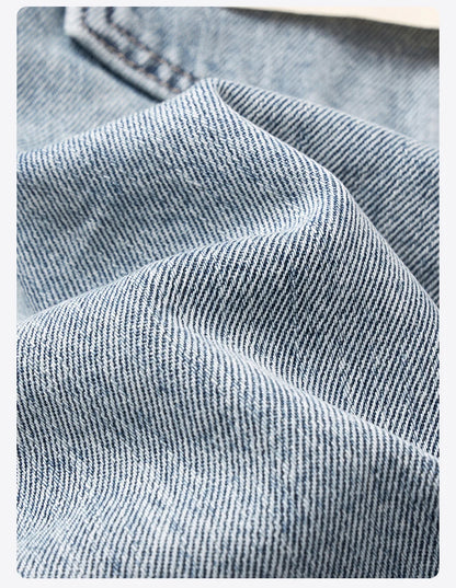 SIMWOOD 2026 Spring Summer New Loose Relax Logging Jeans Men 11oz Fabric Cargo Denim Trousers