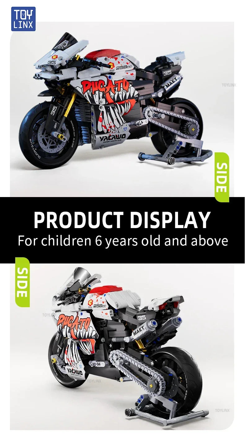 TOYLINX 883PCS Motorbike Building Model! - ShopHub