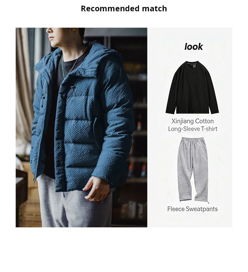 Maden Casual Men's 90% White Duck Down Jacket