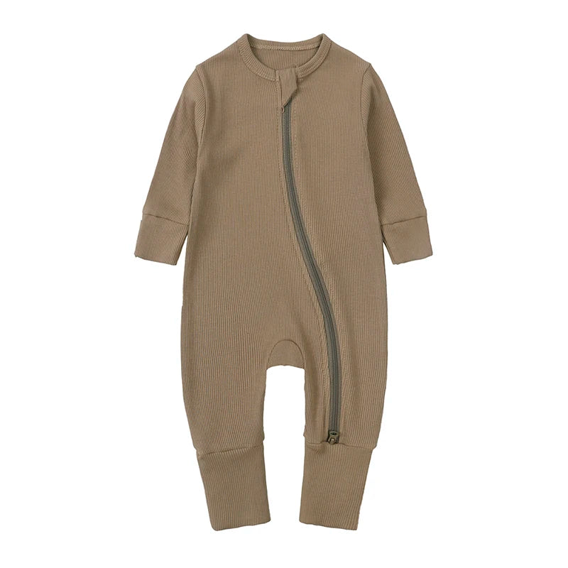 Kids Tales Little Cloud Ribbed Long-Sleeve Baby Romper