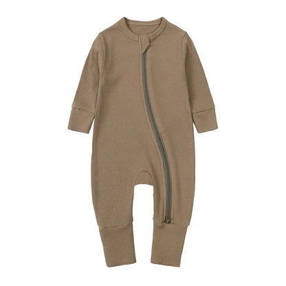 Kids Tales Little Cloud Ribbed Long-Sleeve Baby Romper