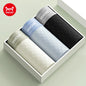 MiiOW Antibacterial Men's Boxer 3Pcs Ice Silk Underwear with Breathable Mesh Crotch