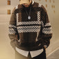 MADEN Retro Cable-Knit Chenille Sweater