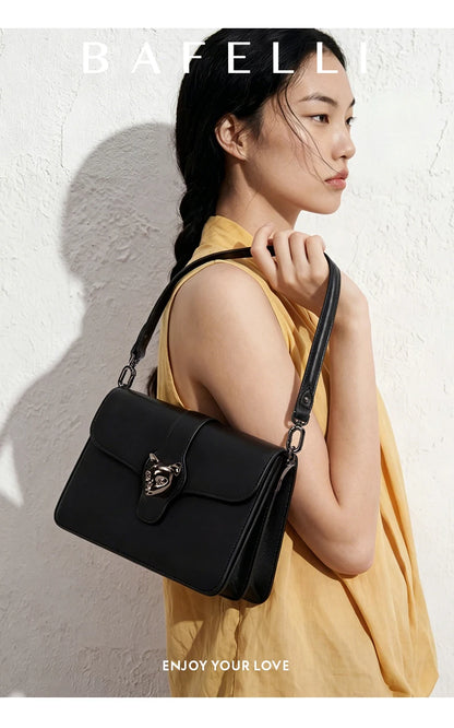 BAFELLI Full-Leather Square Shoulder Bag