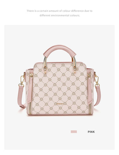 FOXER Vintage Leather Women Handbag Classic Top‑Handle Tote Bag PVC Leather Large Capacity Shoulder Bag Ladies Crossbody Purse