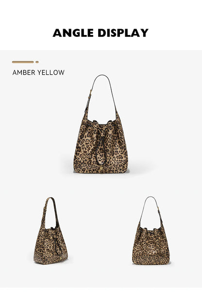 BAFELLI Leopard-Print Cow Leather Hobo Bag