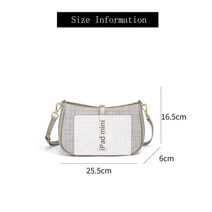 FOXER Cowhide Leather Women Baguette Shoulder Bag Light Luxury Ladies Crossbody Bag Fashion Sling Purse for Daily Dating Use