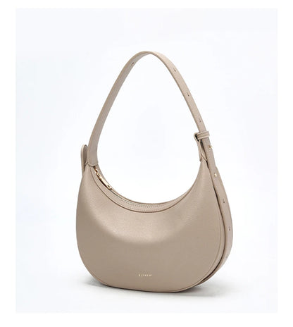 FOXER Women's Shoulder Bag PU Leather New Lady Crescent Underarm Bag Fashion Minimalist Crossbody Bag for Daily Casual Outfit