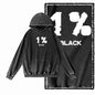 COOLMIND G25 Vintage Print Acid-Washed Black Hoodie
