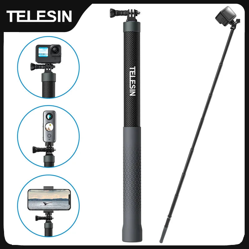 TELESIN Carbon Fiber Selfie Stick & Monopod