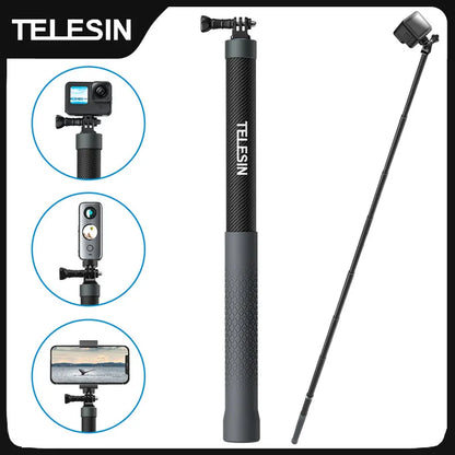 TELESIN Carbon Fiber Selfie Stick & Monopod