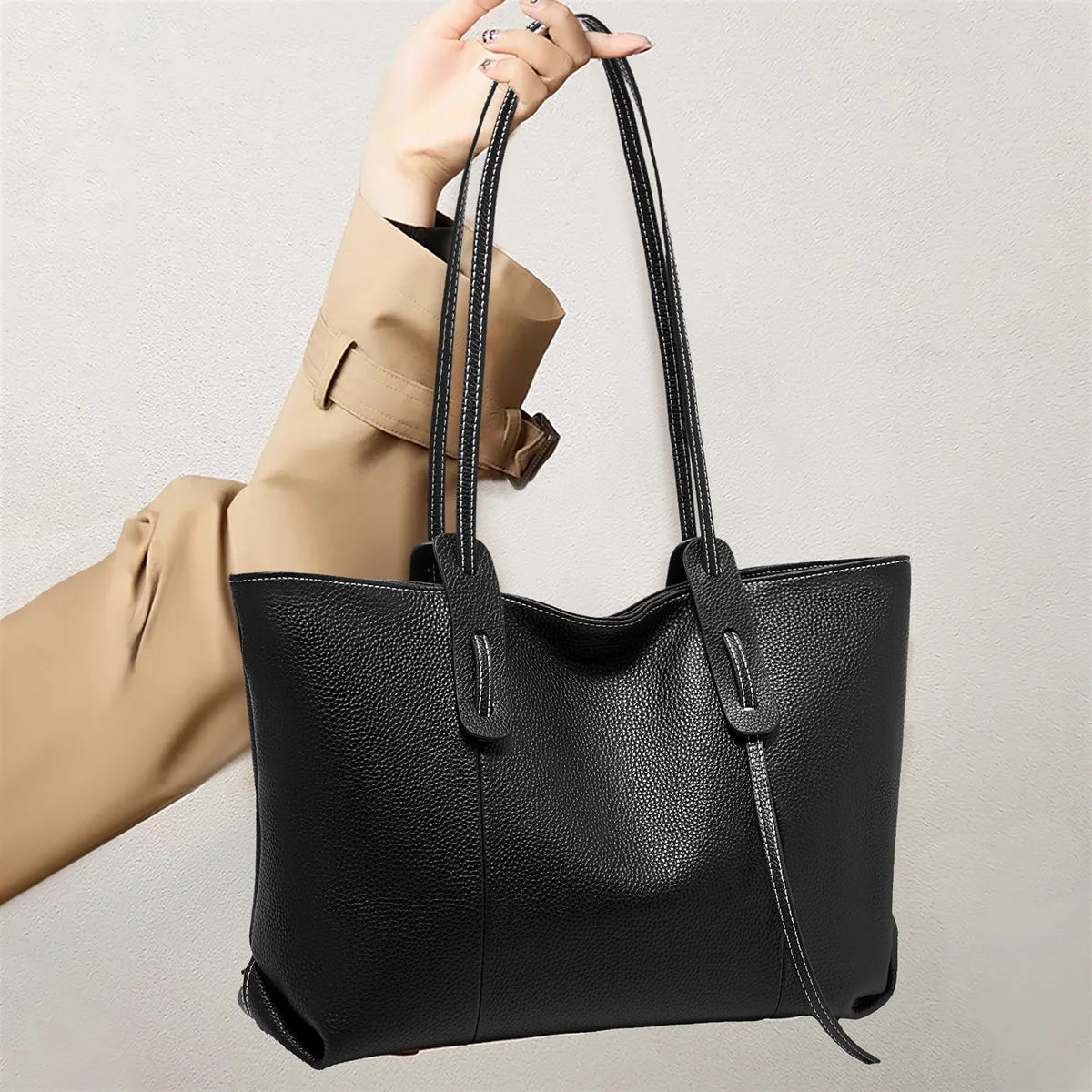 FOXER Women's Shoulder Bag Genuine Leather Handbag 2026 New Large Capacity Tote Bag Female Commuter Casual Purse