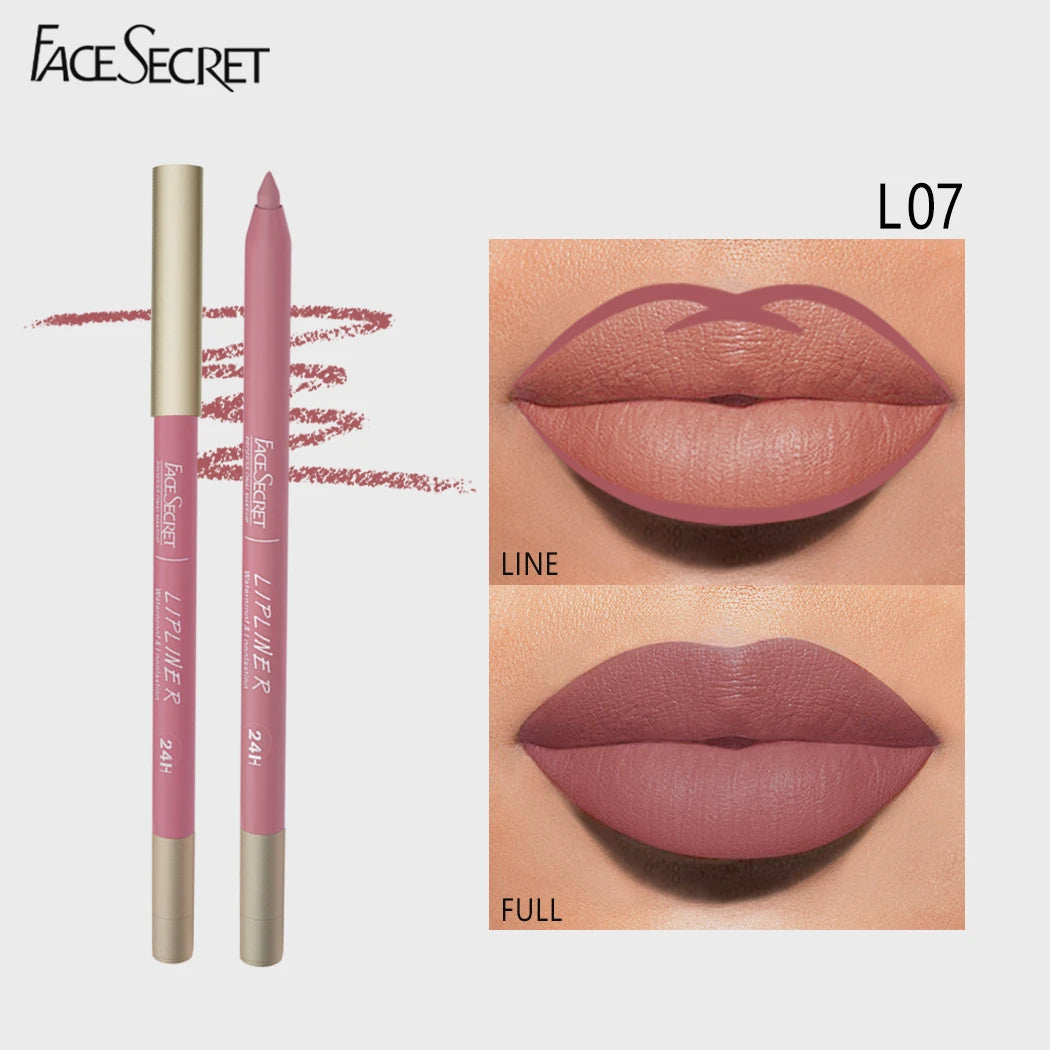 ShopHub NZ Face Secret 12 Colour Lipliner makeup set with assorted lipliner shades in a sleek packaging.