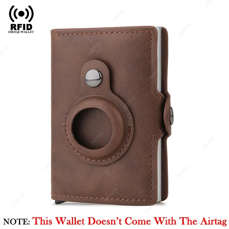 Airtag Wallet Rfid Credit Card Holder Luxury Men Women Bank Cardholder Case Wallet Money Bag Purse For Apple Air Tag Tracker