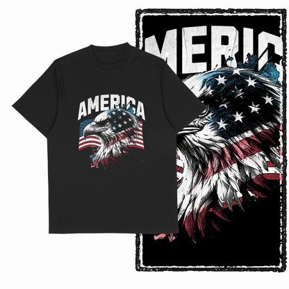 COOLMIND Unisex American Eagle Graphic Cotton T-Shirt