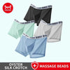 MiiOW Men's Ice Silk Boxer Briefs — Antibacterial Breathable 4-Pack