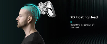 KENSEN 5-in-1 electric head shaver with magnetic 7D floating blade, designed for precise hair trimming and grooming.