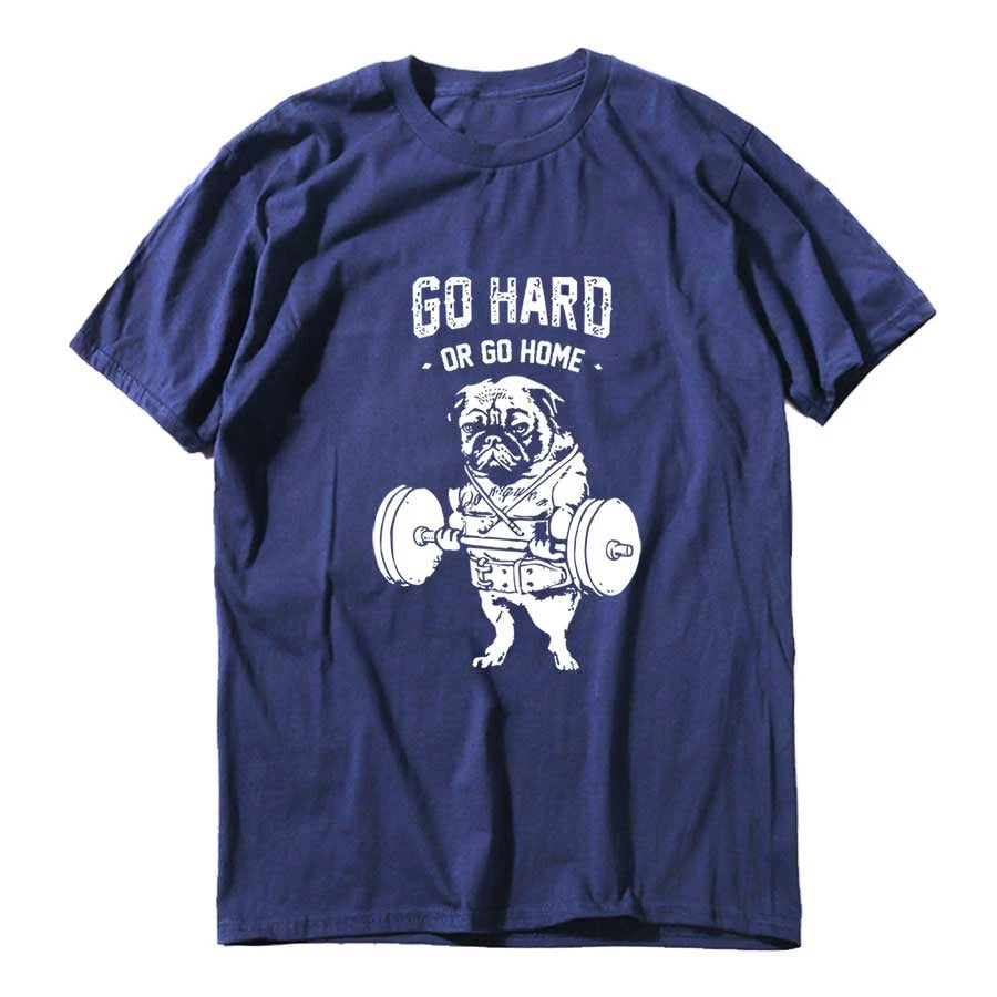 COOLMIND Aa41-P150T Pug Life Graphic Cotton Tee