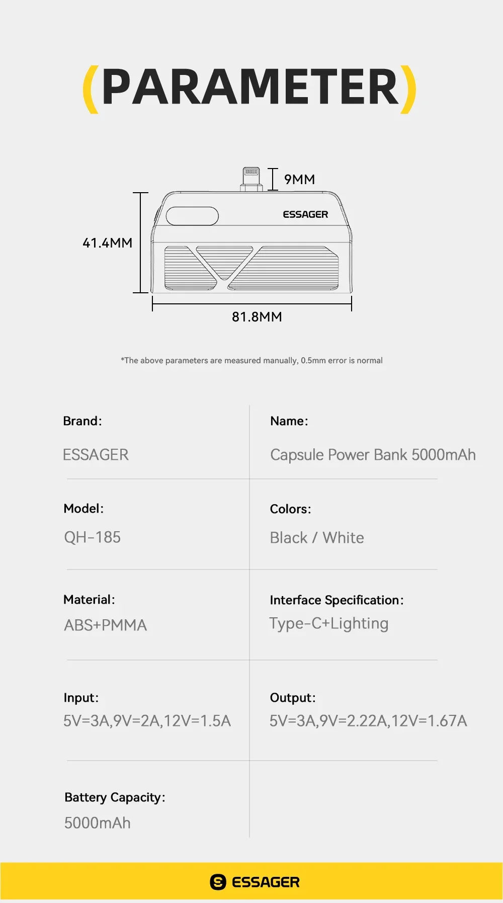 Essager Mini Capsule Power Bank - ShopHub