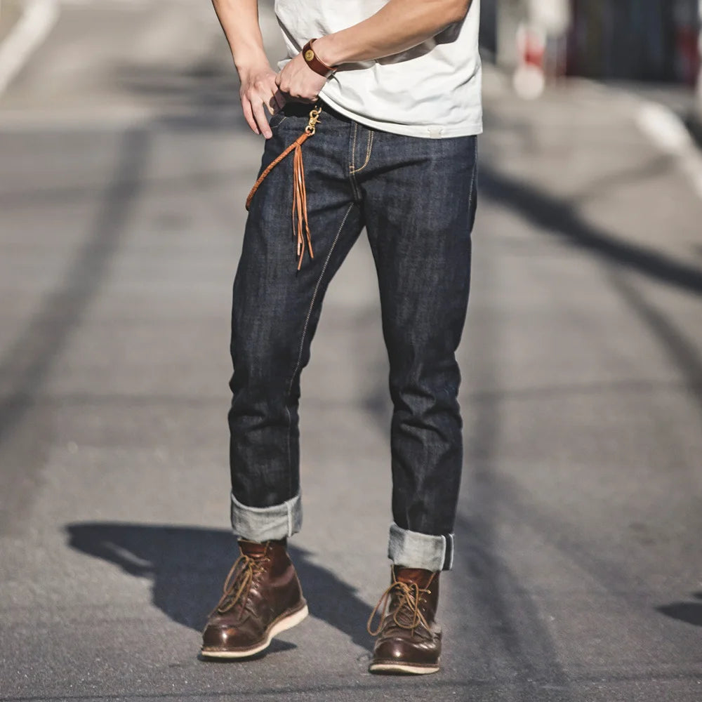 Maden Men's 14oz Raw Selvedge Denim Jeans