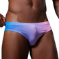 SEOBEAN Men's Trendy Triangle Underpants Sexy Tight Cartoon Style Gradient U Convex Pouch Tight Fit Pants