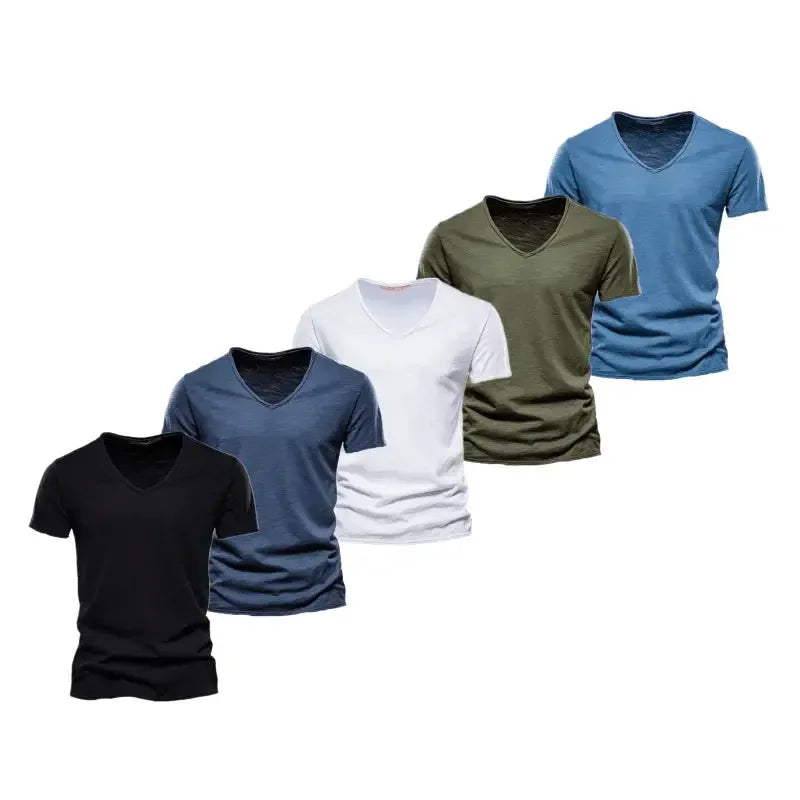 AIOPESON 5 Pack 100% Cotton T-Shirts - ShopHub