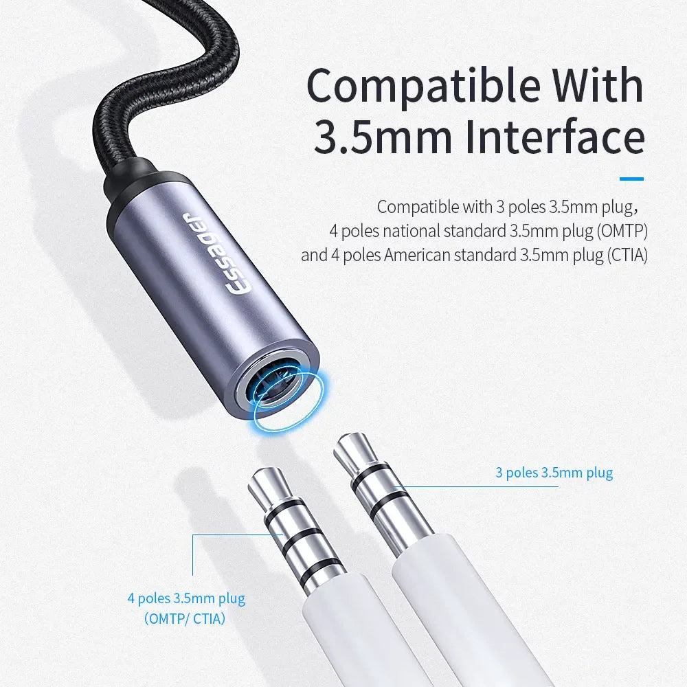 Essager Type-C to 3.5mm Jack Headphone Adapter - ShopHub