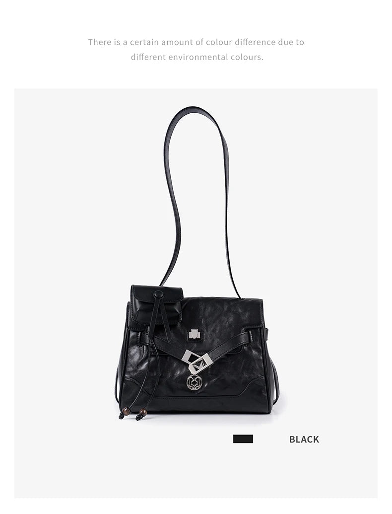 FOXER Vintage Wrinkle Genuine Leather Tote Bag