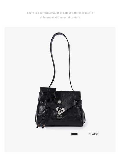 FOXER Vintage Wrinkle Genuine Leather Tote Bag