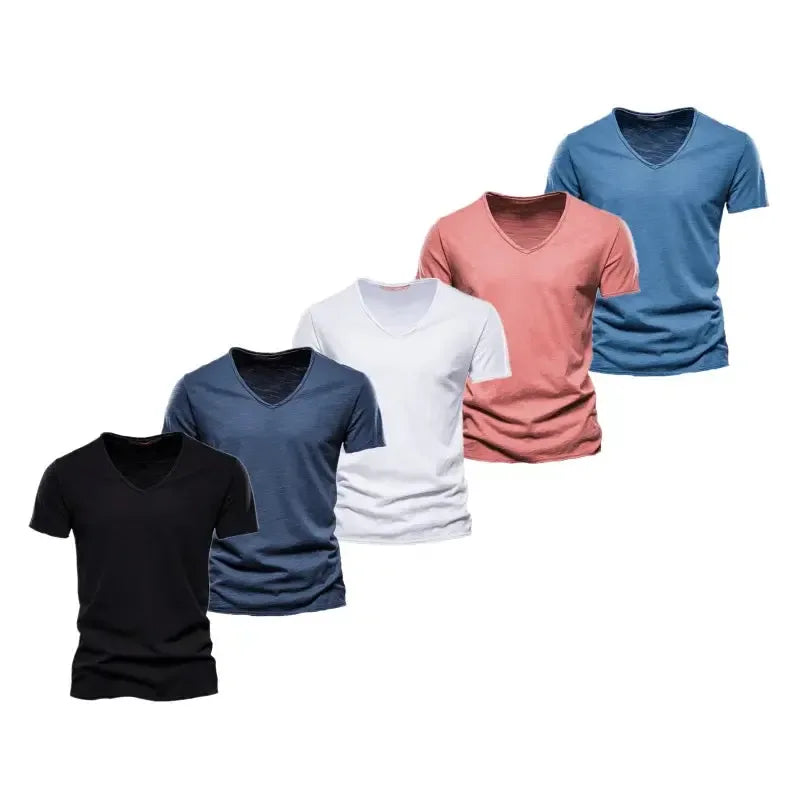 AIOPESON 5 Pack 100% Cotton T-Shirts - ShopHub