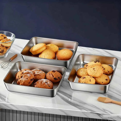 9-Piece Stackable Stainless Steel Baking Containers