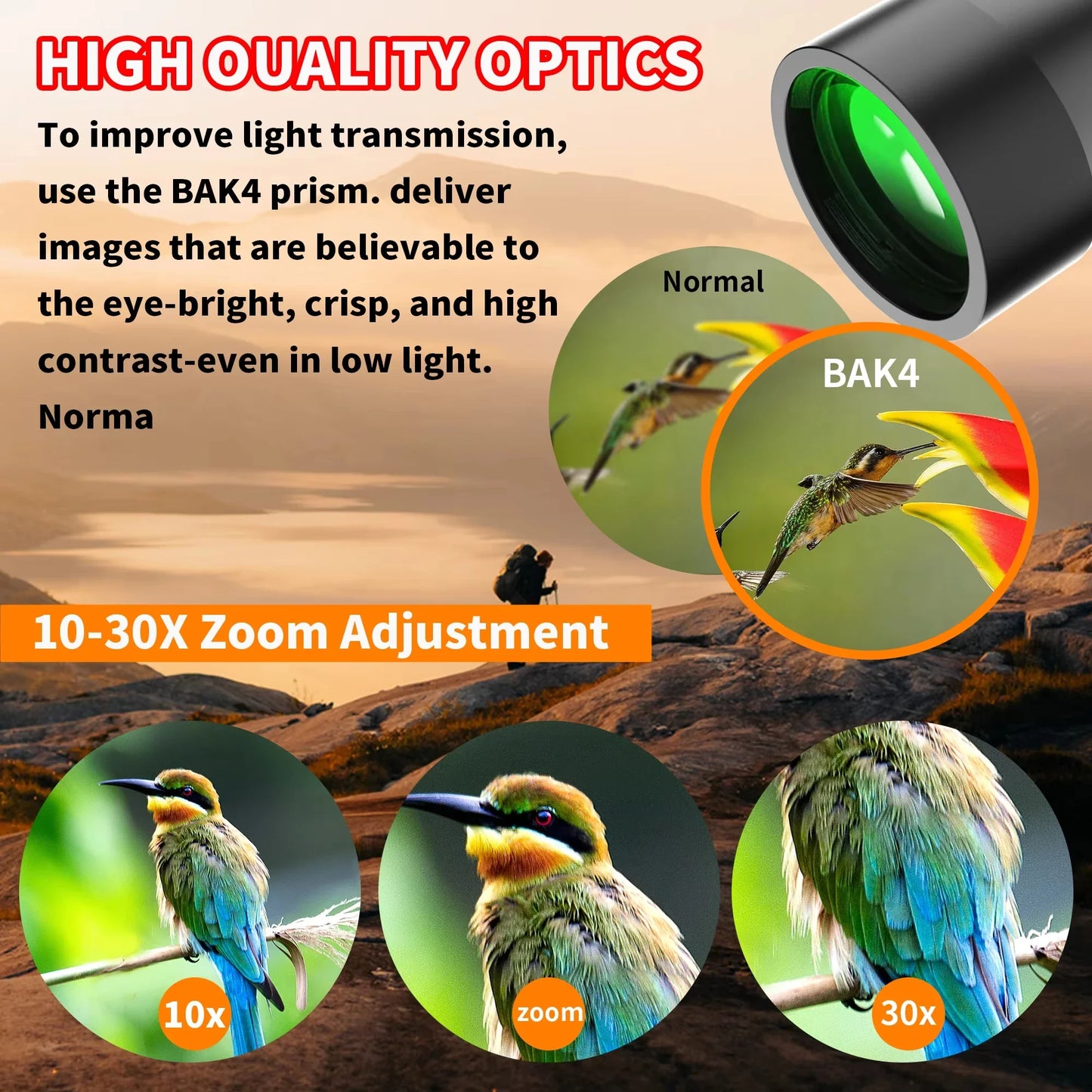 HD Binoculars With High Magnification Habicare