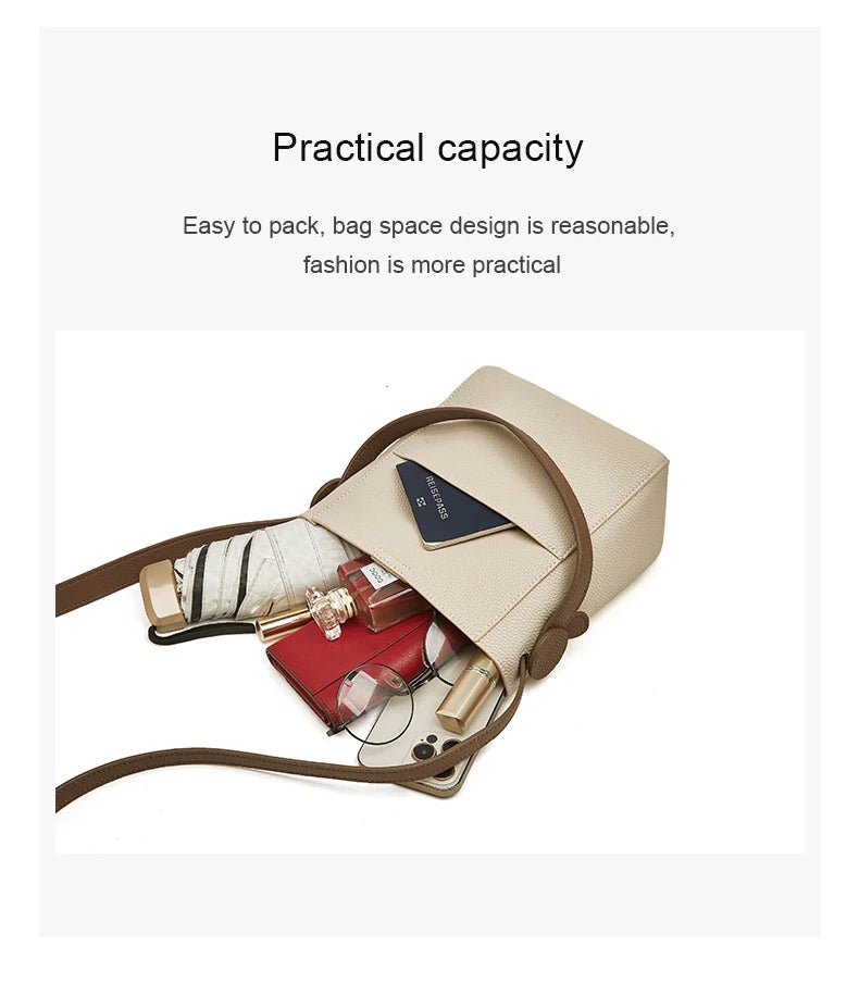 FOXER Split Leather Crossbody Shoulder Bag