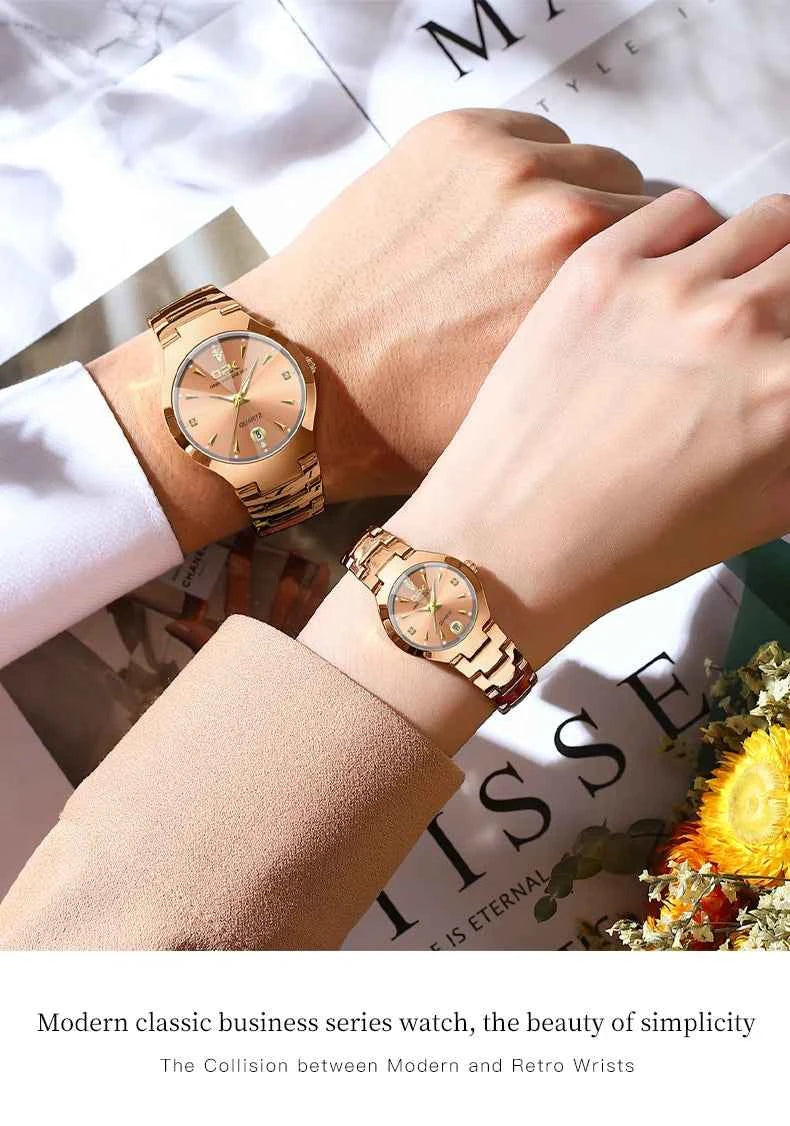 OPK 8105 Unisex Quartz Watch - Original Waterproof Luxury Luminous Design for Men with Single Calendar