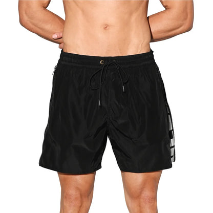 DESMIIT S98 Letter-Detail Swim Shorts with Mesh Liner