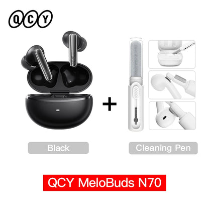 QCY MeloBuds N70 Wireless Earphones with Hybrid Adaptive ANC, Hi-Res Sound, and 50Hrs Battery Life
